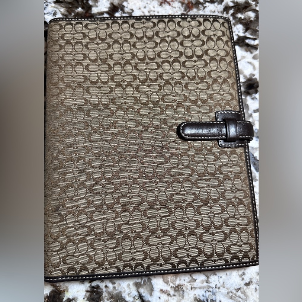 Coach Signature Collection portfolio / passport holder.